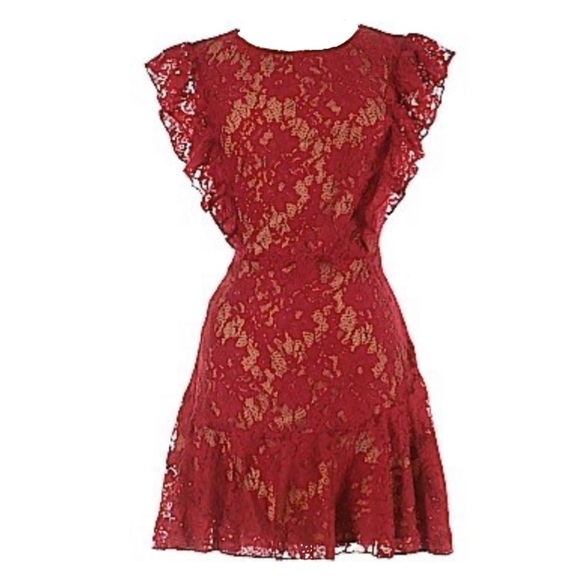 new Majorelle ❦ Marnie Mini Dress ❦ Cranberry Red - Picture 9 of 12